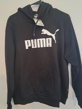Puma Black Hoodie with White Logo New W Tags